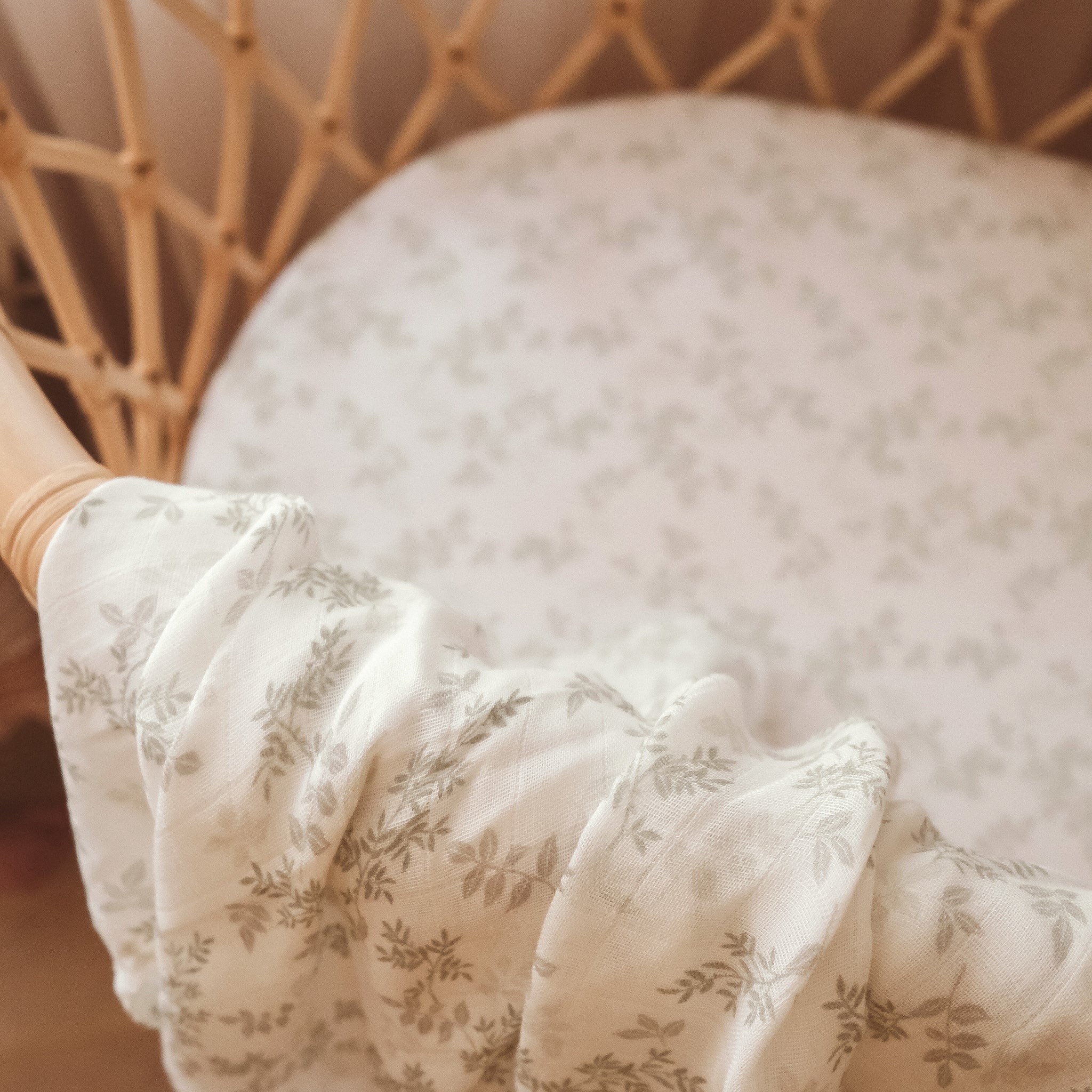Bassinet | Fitted Sheet/Change Pad Cover | Organic - Cypress - Image 12