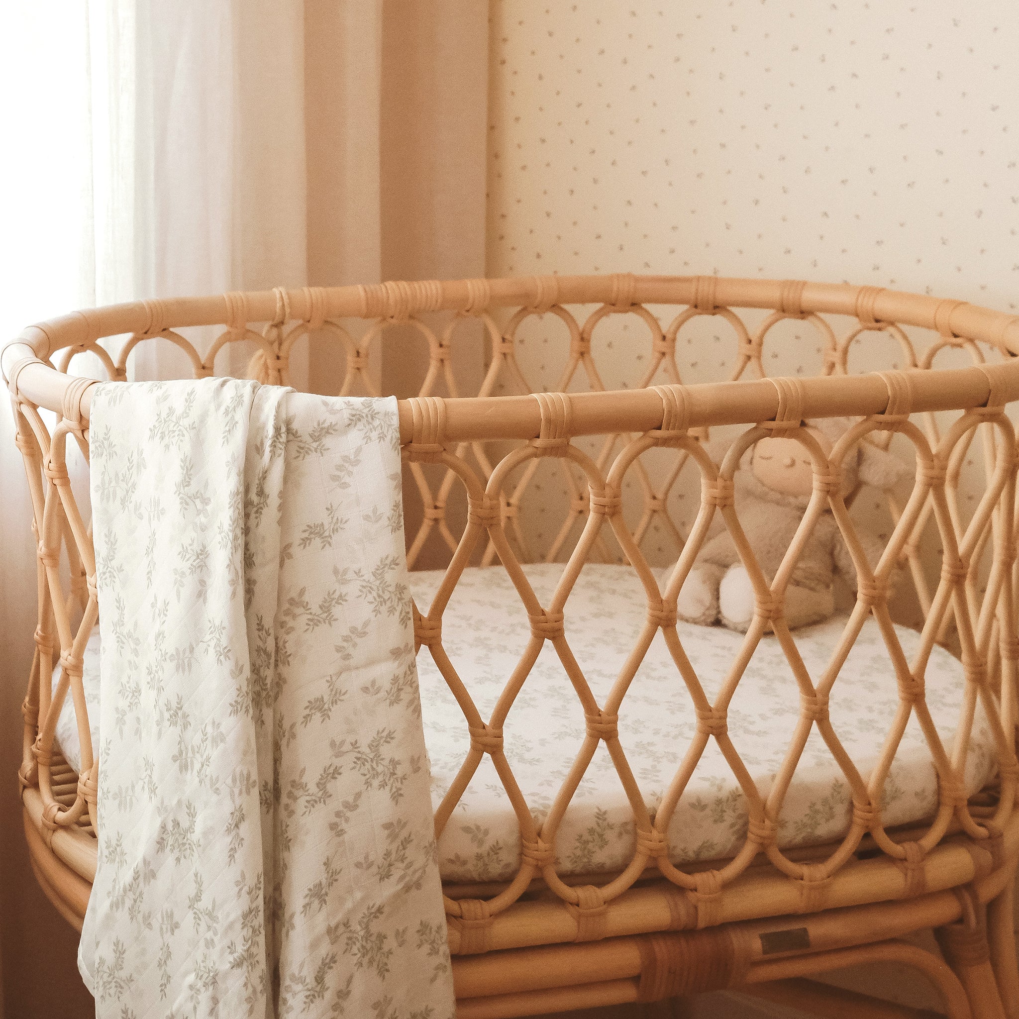 Bassinet | Fitted Sheet/Change Pad Cover | Organic - Cypress - Image 13