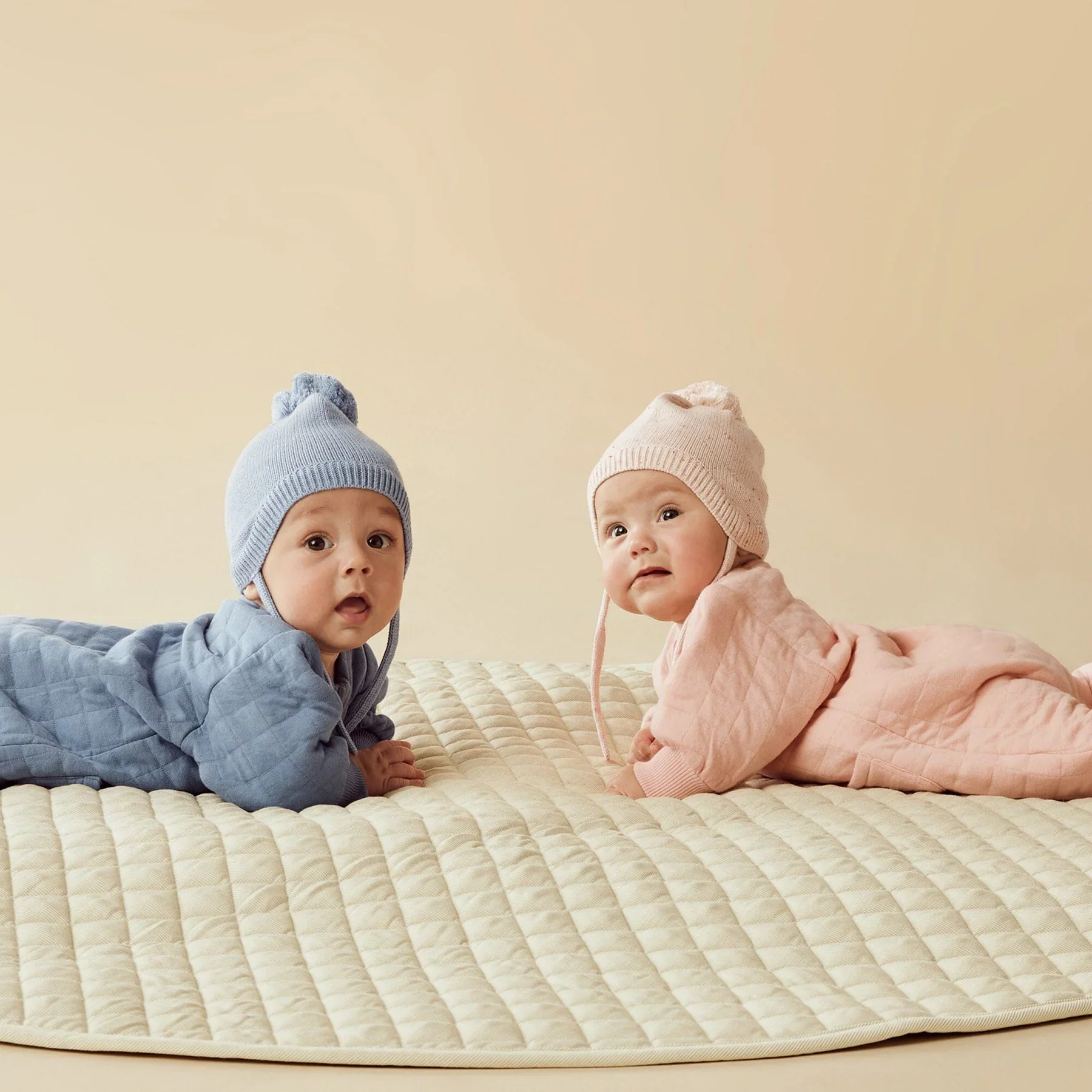 Beanie | Knitted Bonnet - Blue Speckle - Image 4