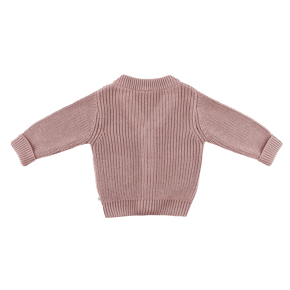 Cardigan | Chunky Knit - Dusty Lilac - Image 4