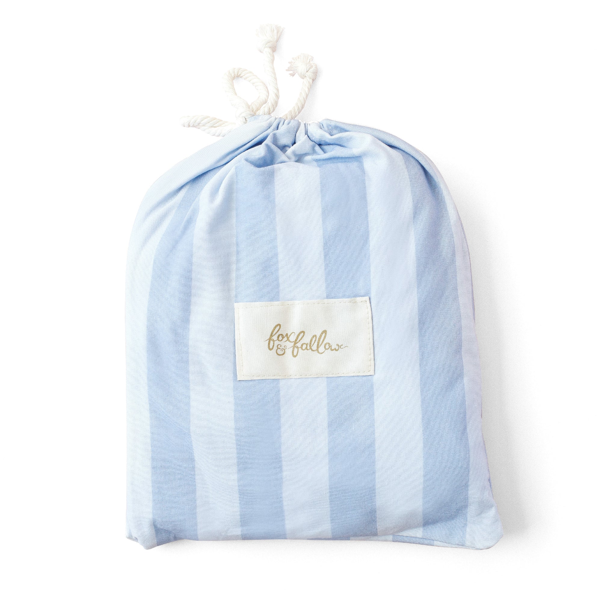 Cot | Fitted Sheet/Change Pad Cover | Organic - Cloud Stripe - Image 7
