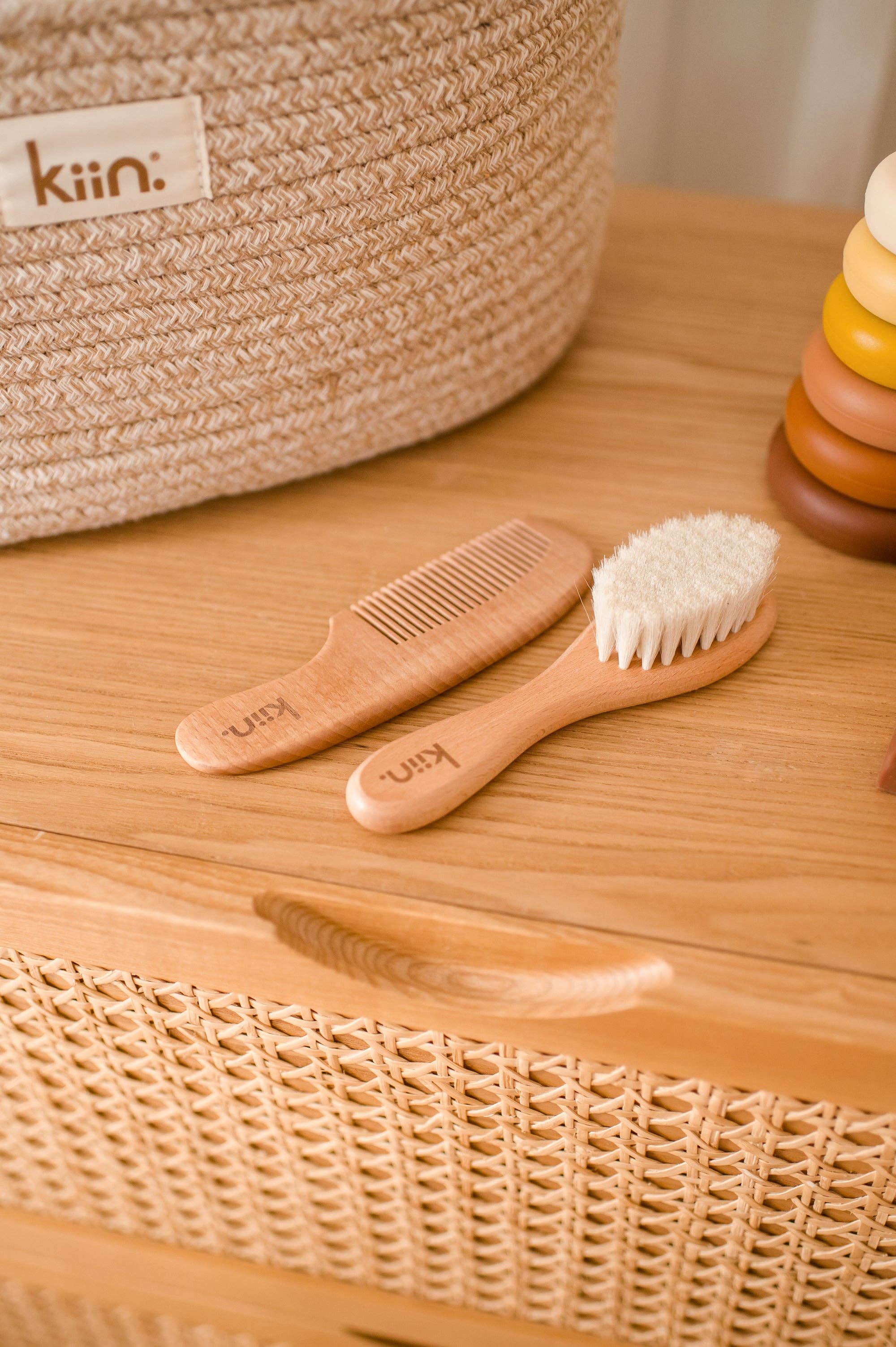 Brush & Comb Set | Baby - Wooden - Image 4