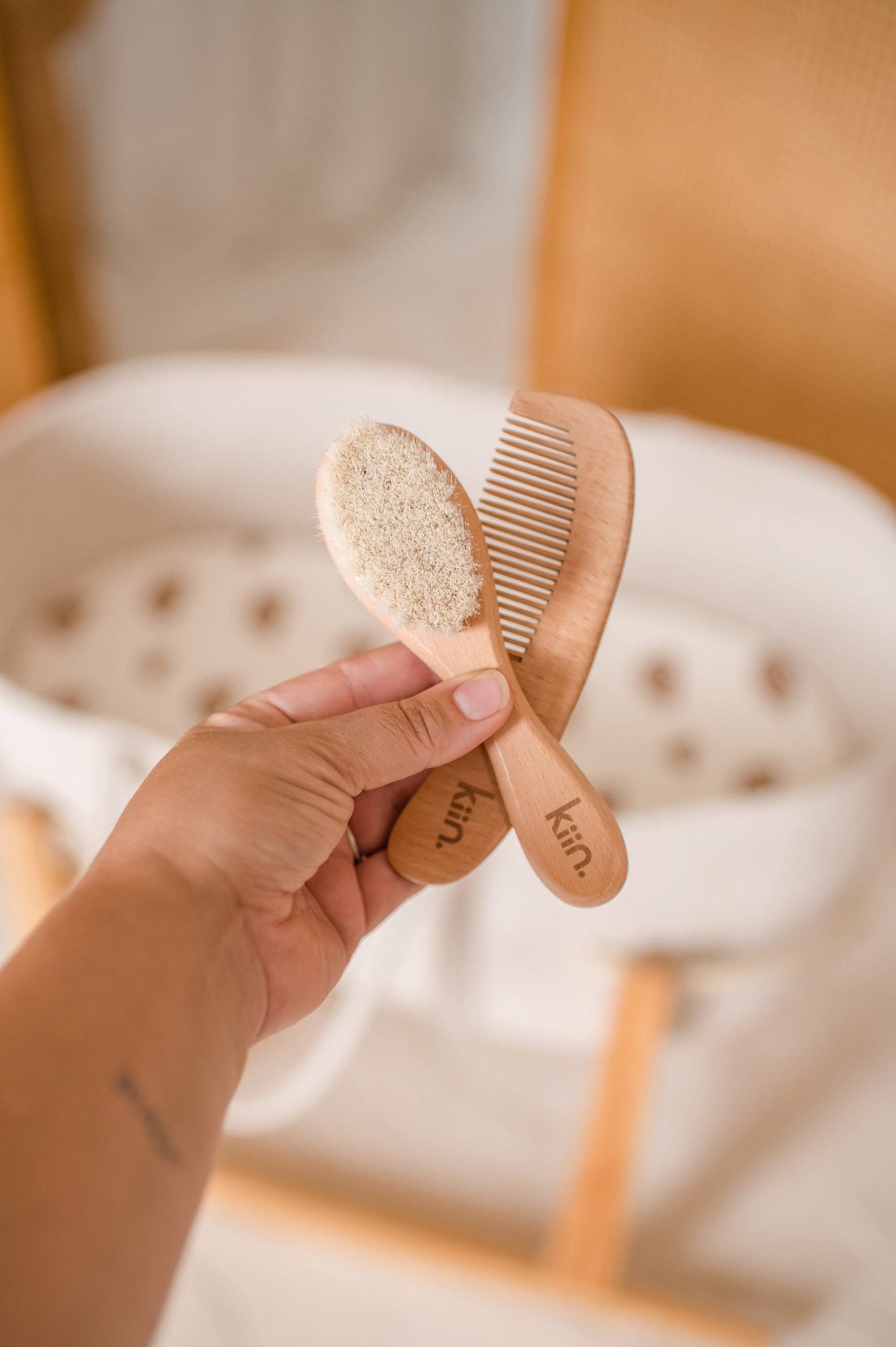 Brush & Comb Set | Baby - Wooden - Image 5